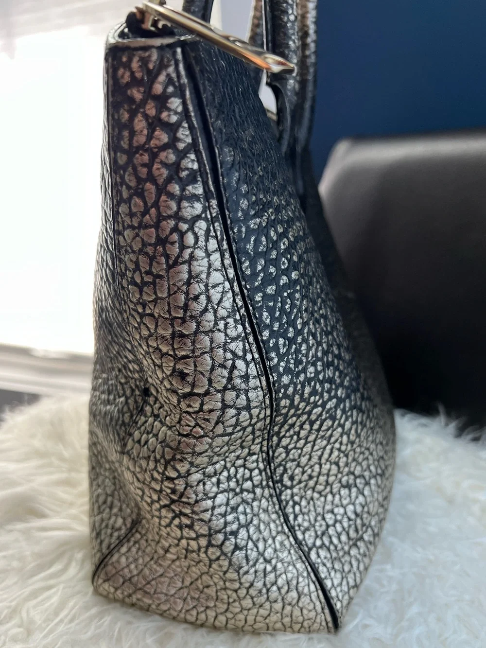 Burberry Gradient Metallic Signature Grain Medium Dewsbury Tote